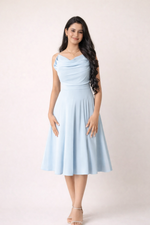 Sky Blue Grace A-Line Dress