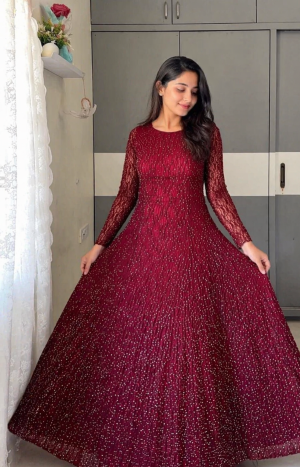 Arya Sparkle Designer Mesh Gown for WomenTrendore™